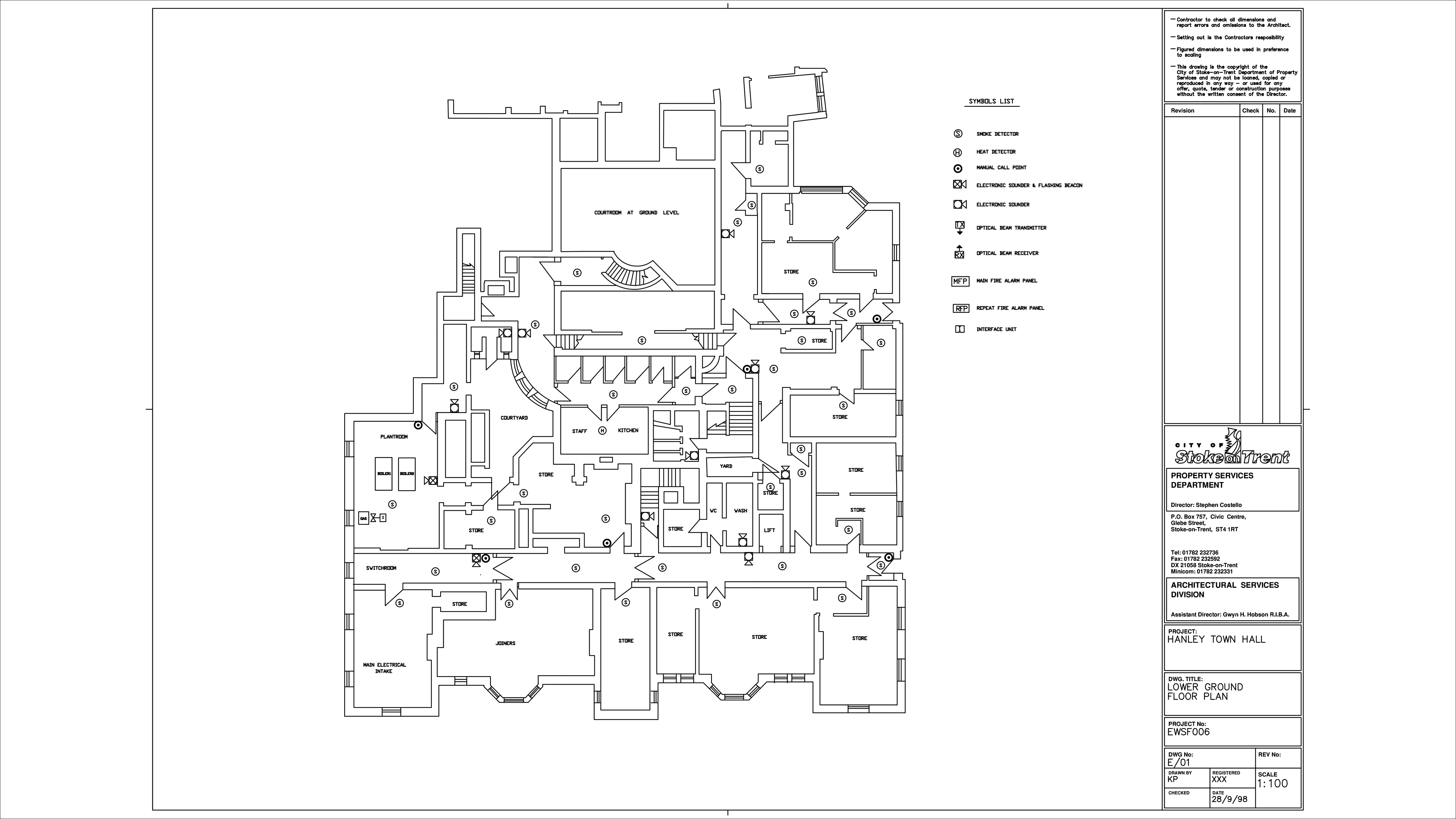 Hanley Town Hall - Ground Floor Plan